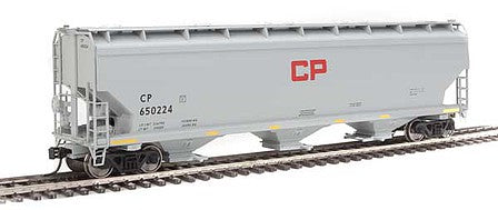 Walthers Mainline 7696 HO Scale 60' NSC 5150 3-Bay Covered Hopper - Ready to Run -- Canadian Pacific #650224