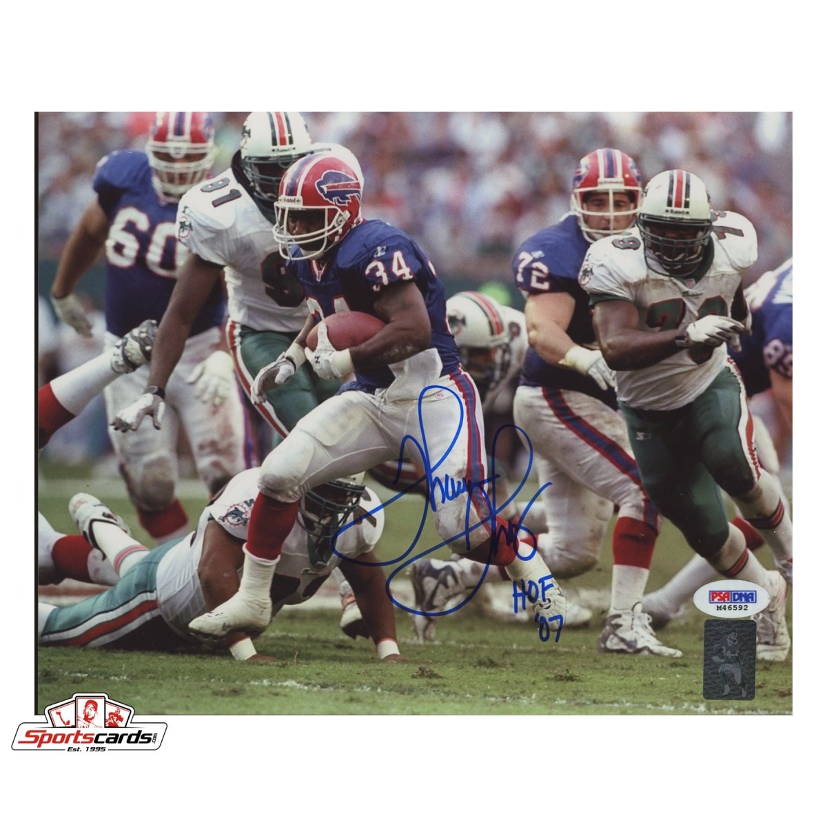 Thurman Thomas "HOF 07" Signed 8x10 Photograph - PSA COA