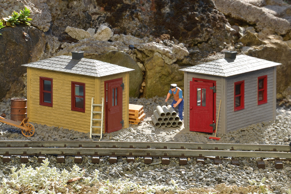 PIKO 62718 G Scale Railroad Tool Shed 2-Pack Built-Up