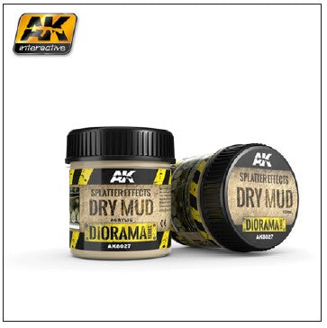 AK Interactive 8027 Diorama Series: Splatter Effects Dry Mud Acrylic 100ml Bottl