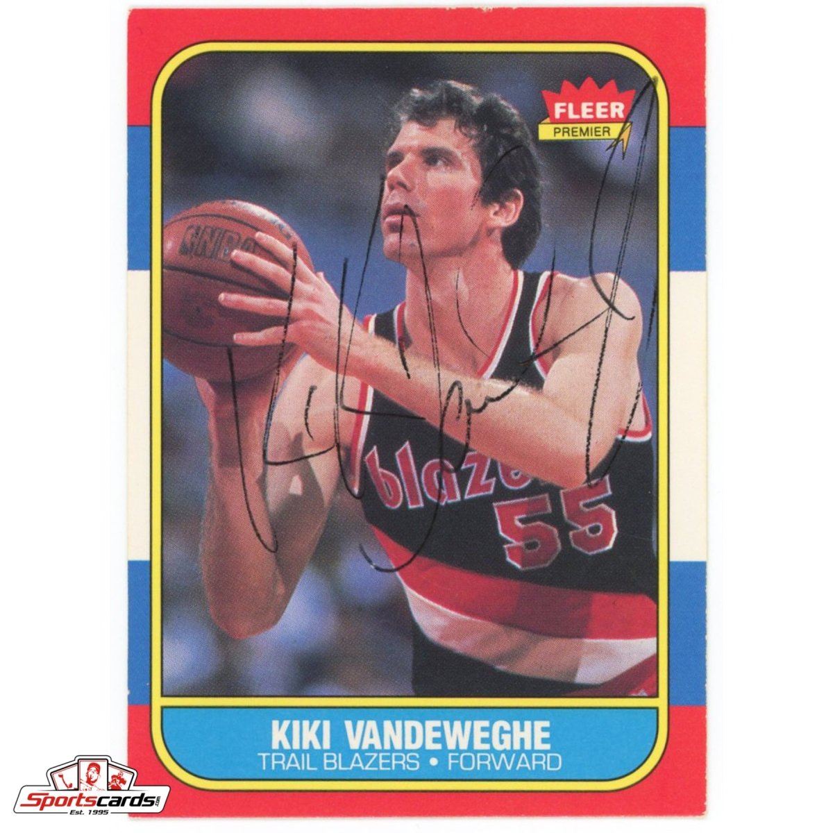 Kiki VanDeWeghe Signed Autographed 1986-87 Fleer #117