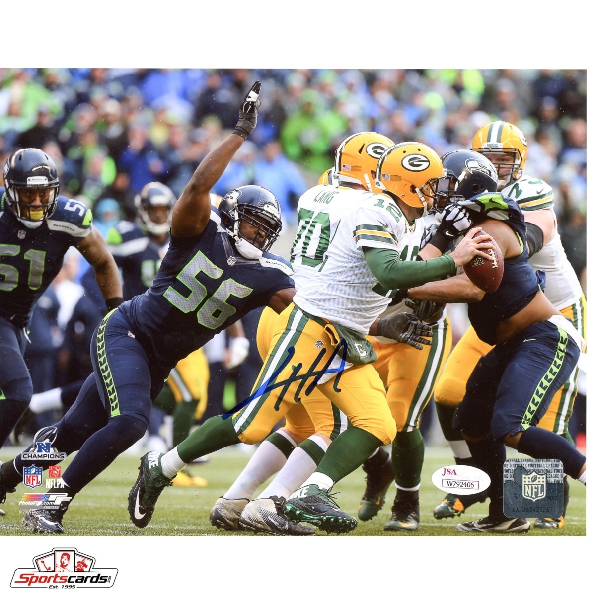 Cliff Avril Seattle Seahawks Signed Auto 8x10 Photo - JSA