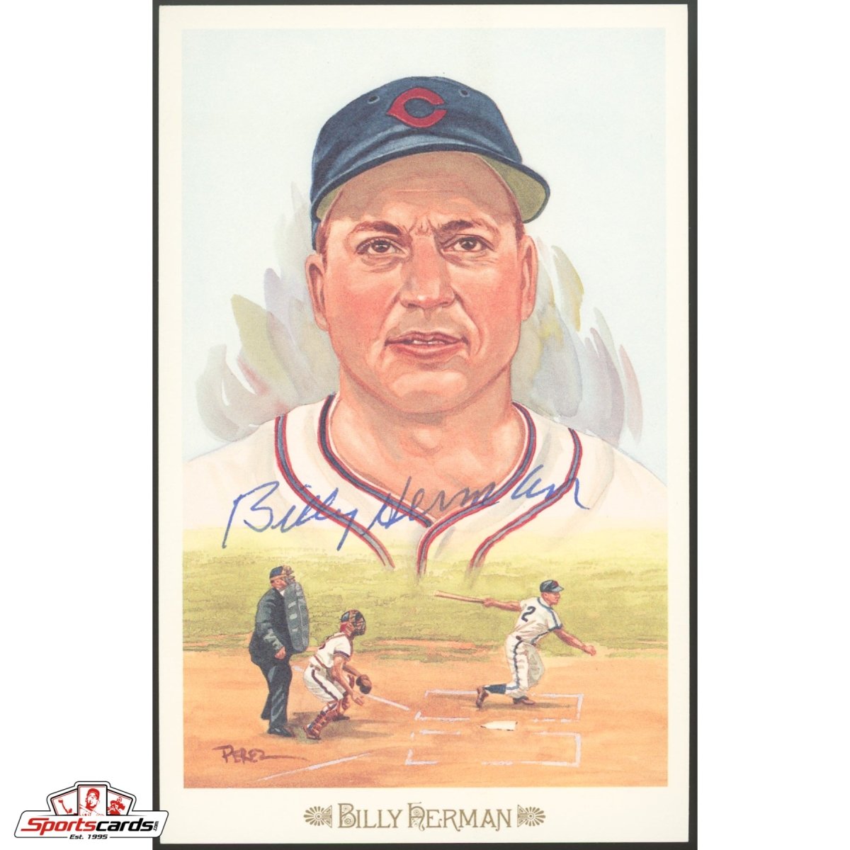 Billy Herman Signed Perez-Steele Postcard - JSA