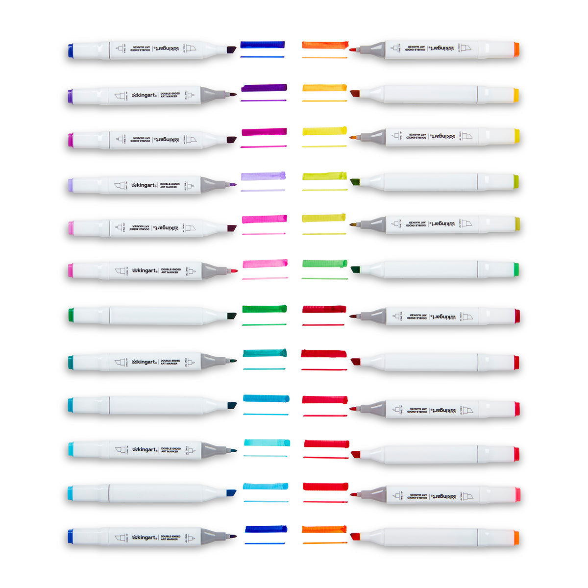 Double-Ended Alcohol Markers 24 Bright Colors