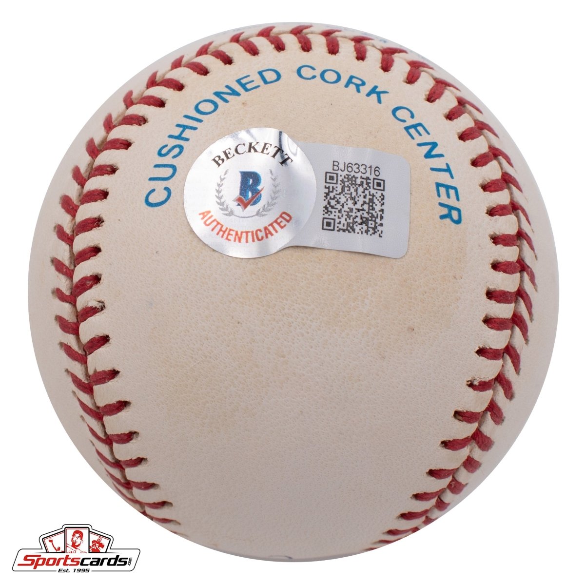 Charlie Silvera (d.2019) Single Signed Baseball NY Yankees Beckett BAS