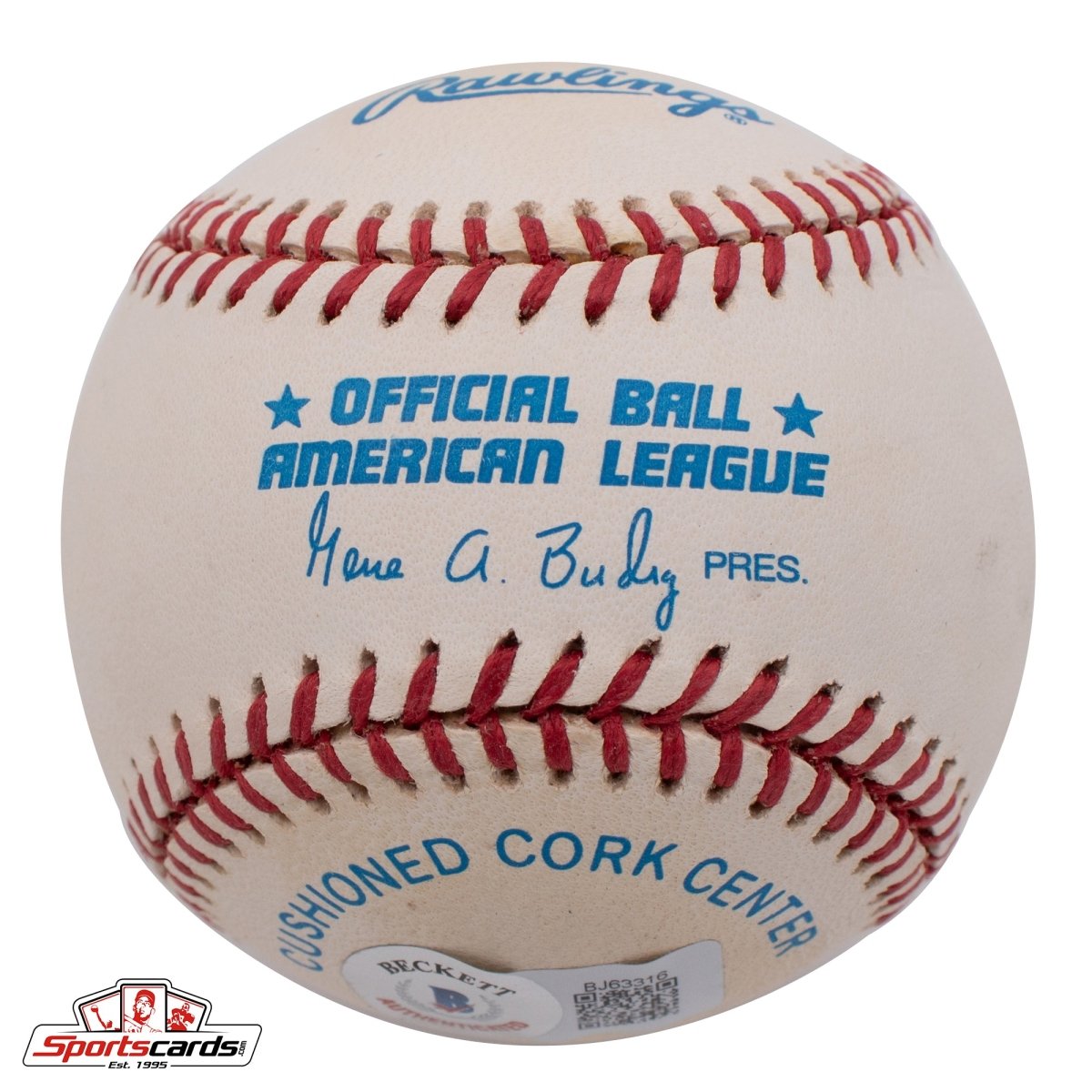 Charlie Silvera (d.2019) Single Signed Baseball NY Yankees Beckett BAS