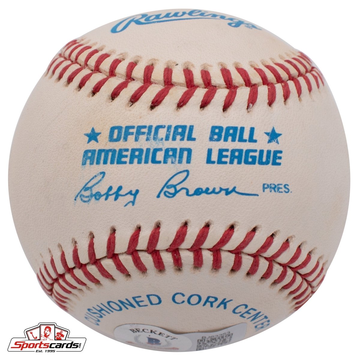 Ben Chapman (d.1993) ".302 Lifetime BA" Single Signed Baseball Beckett BAS