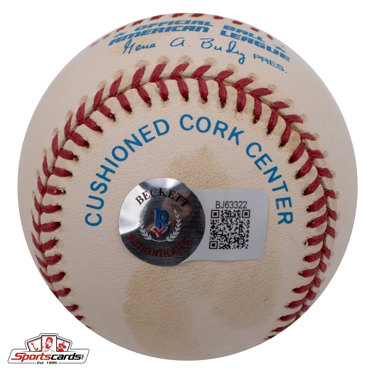 Hank Borowy (d.2004) Single Signed Baseball Beckett BAS Yankees