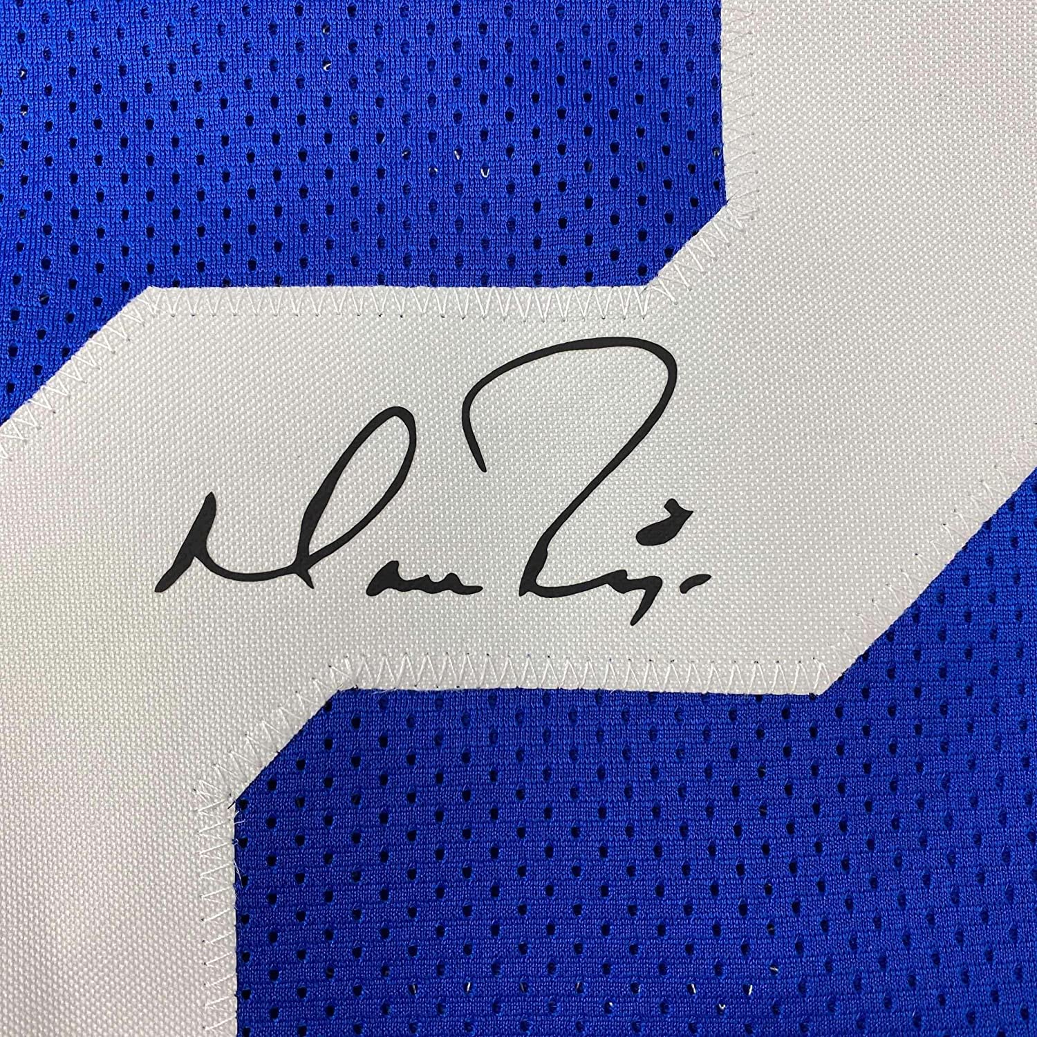Framed Facsimile Autographed Matt Ryan 35x39 Indianapolis Blue Reprint Laser Auto Football Jersey