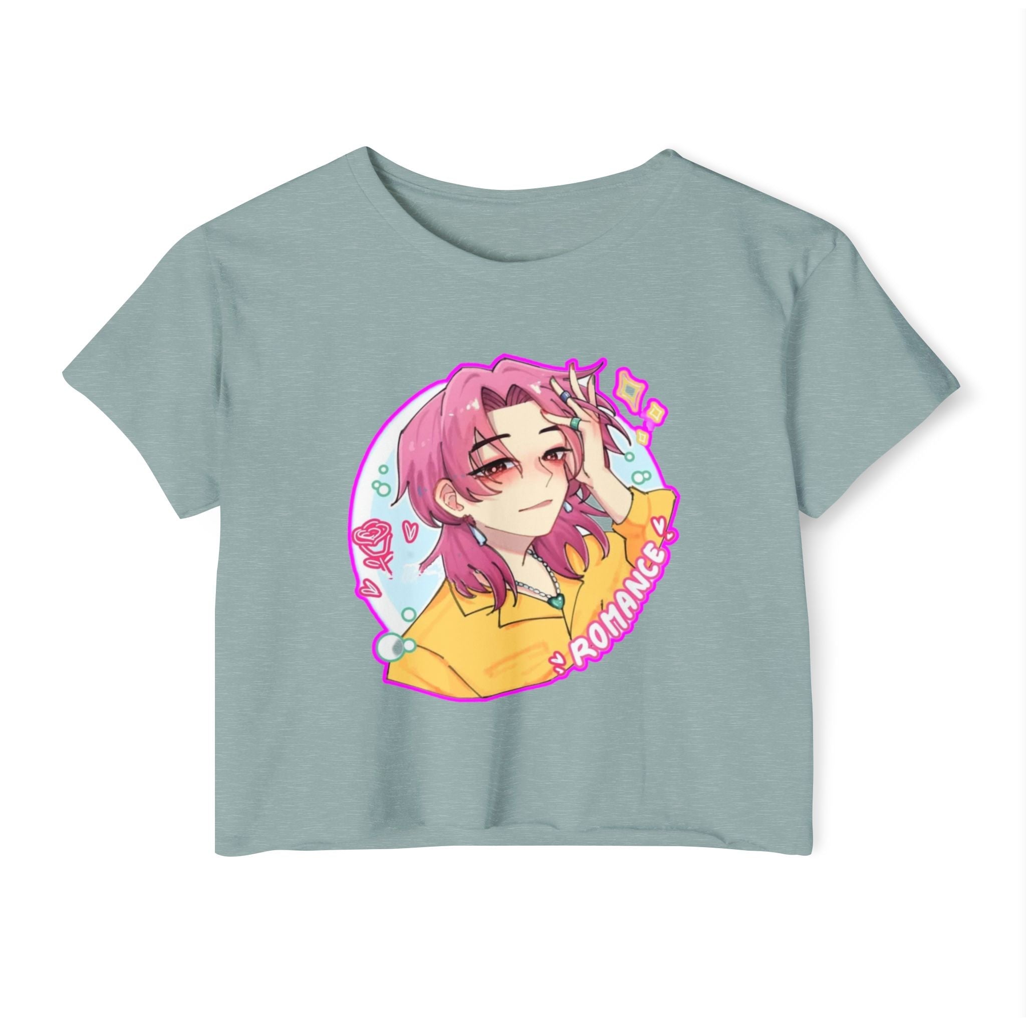 Romantic Vibes kpop boys 5Women's Festival Crop Top, Cute Summer Shirt, Everyday Wear, Music Fest Outfit, Unique Gift Idea