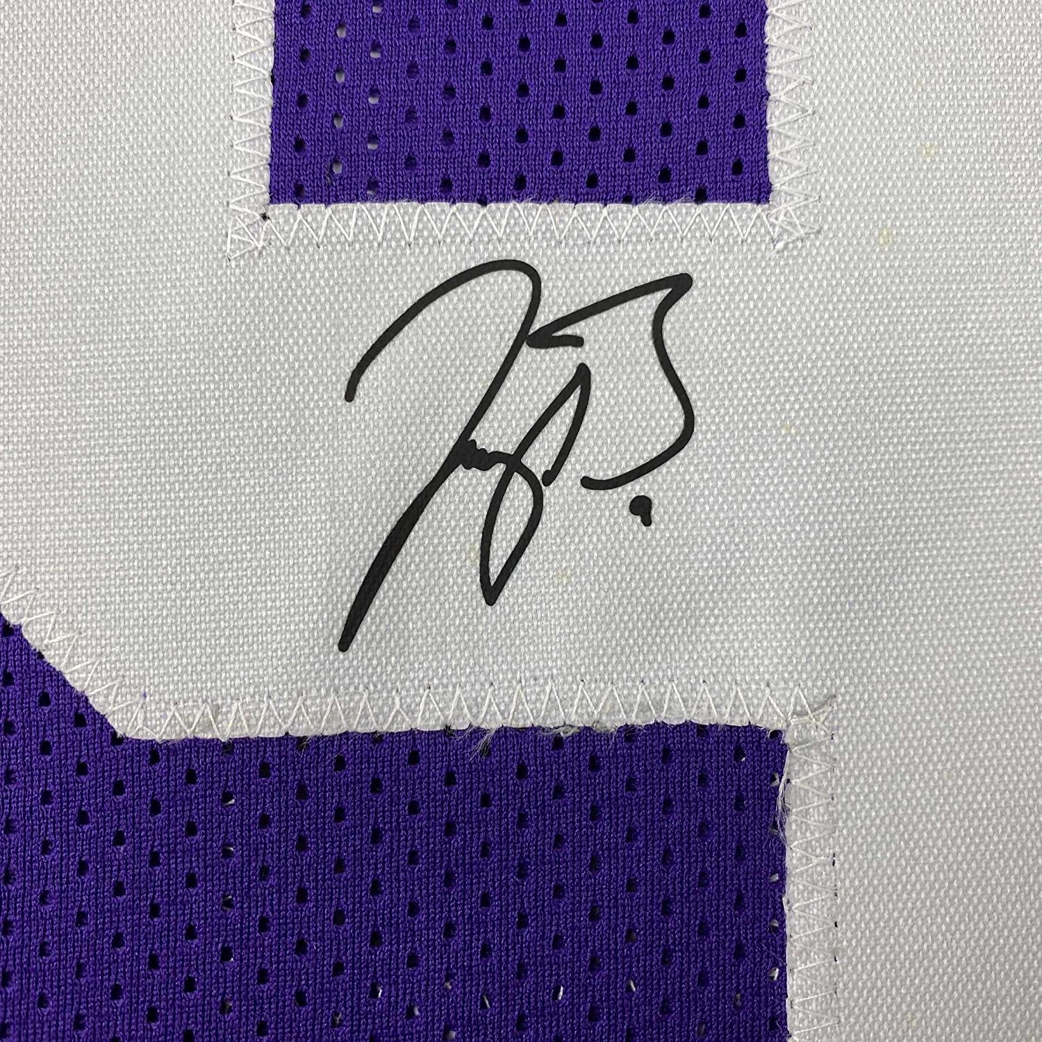 Framed Facsimile Autographed Joe Burrow 35x39 LSU Purple Reprint Laser Auto College Football Jersey
