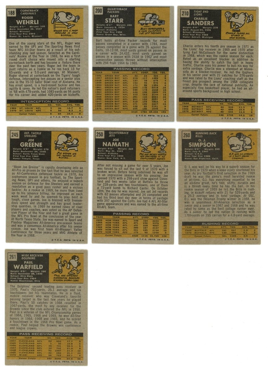 1971 TOPPS FOOTBALL COMPLETE SET BREAK - 10 CARDS PER BOX!