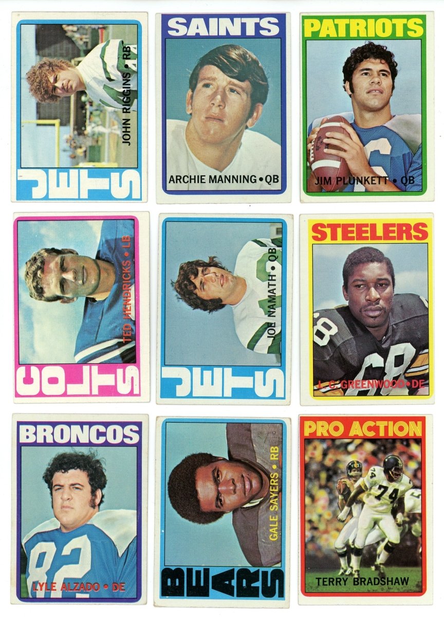 1972 TOPPS FOOTBALL LOW NUMBER SET BREAK BOX– 10 CARDS PER BOX!