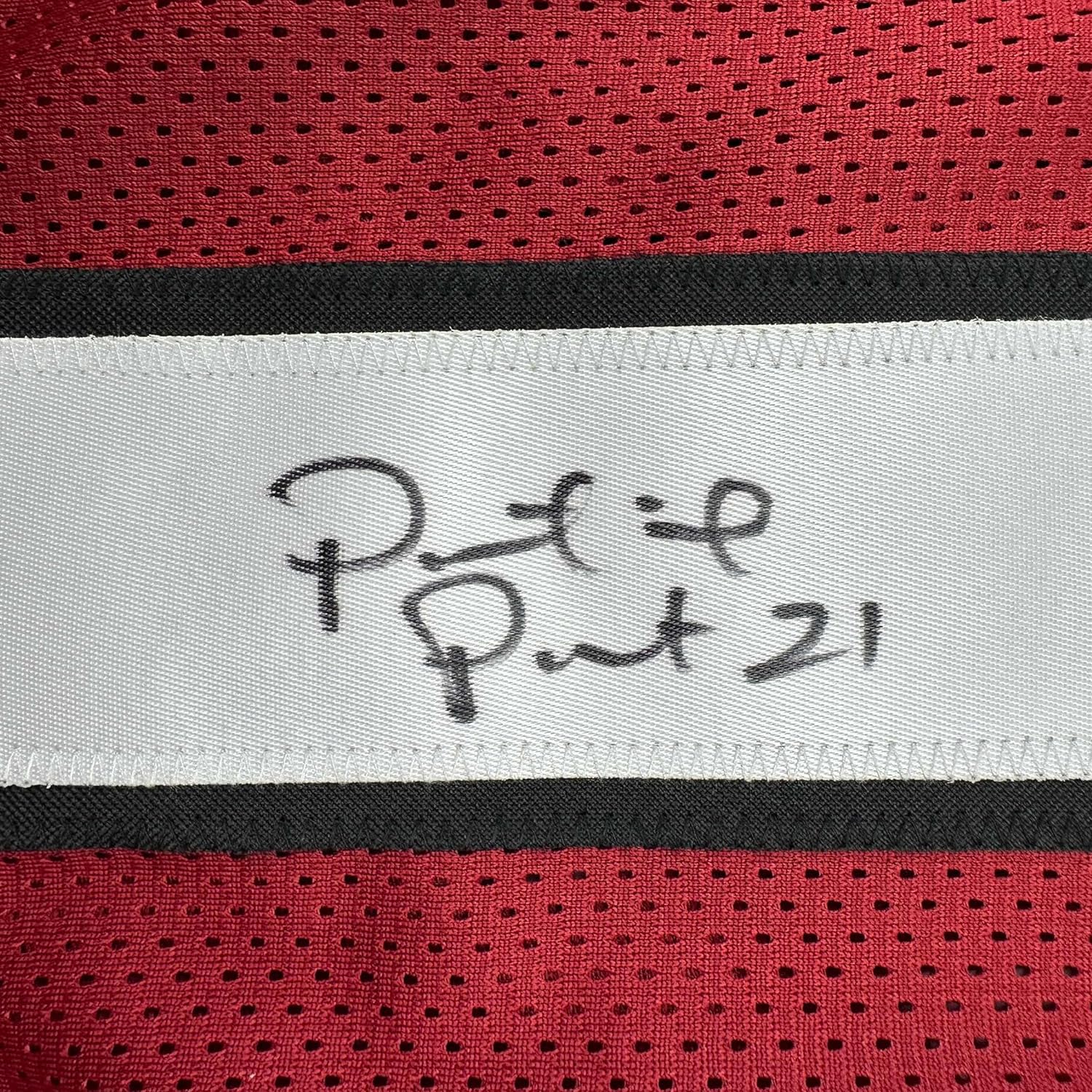 Framed Autographed/Signed Patrick Peterson 35x39 Arizona Red Football Jersey JSA COA