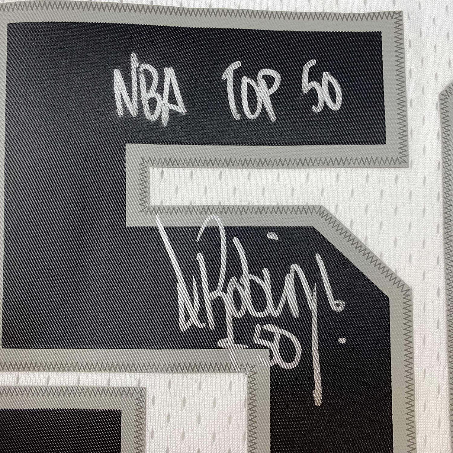 Framed Autographed/Signed David Robinson 35x39 NBA Top 50 San Antonio Spurs White Authentic M&N Basketball Jersey Beckett BAS COA