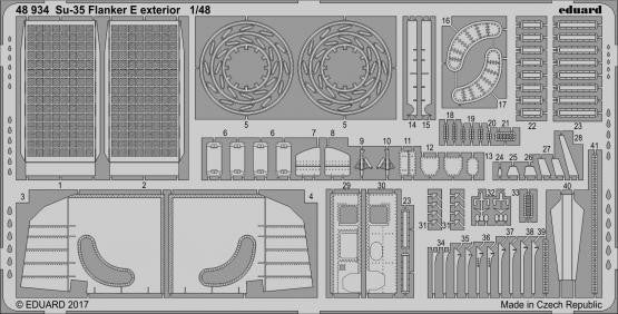 Eduard 48934 1/48 Aircraft- Su35 Flanker E Exterior for KTY