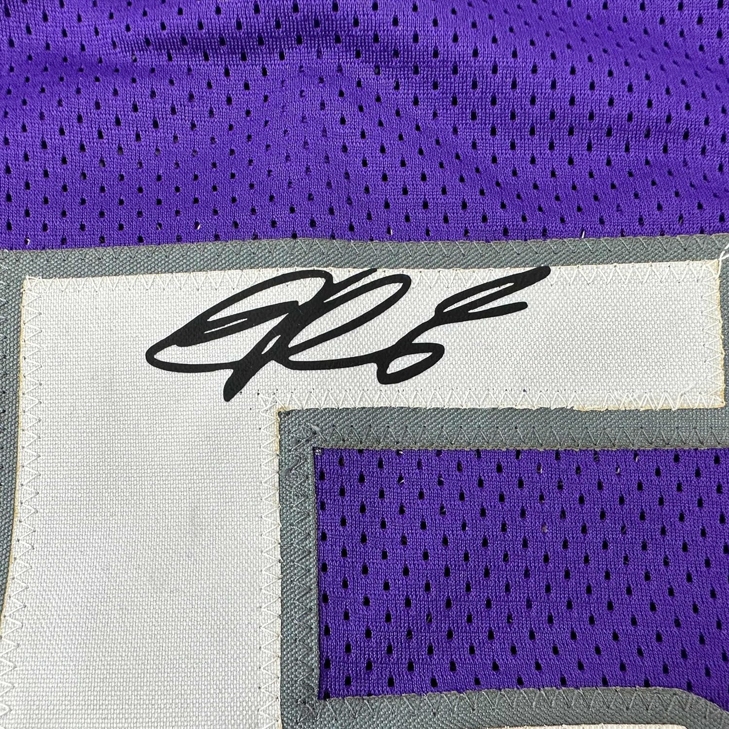 Framed Facsimile Autographed De'Aaron Fox 35x39 Sacramento Purple Reprint Laser Auto Basketball Jersey