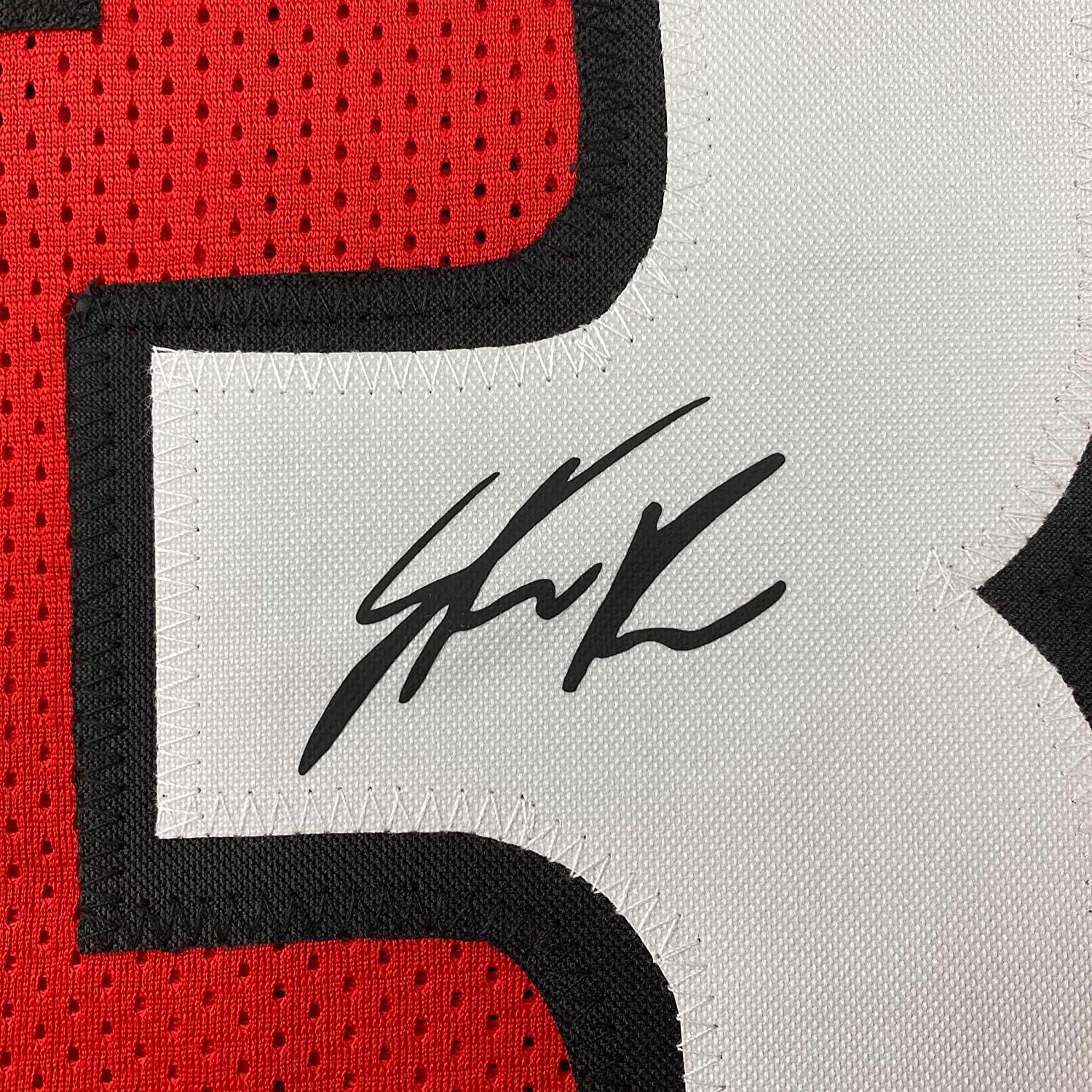 Framed Facsimile Autographed Stetson Bennett IV 35x39 Georgia Red Reprint Laser Auto College Football Jersey
