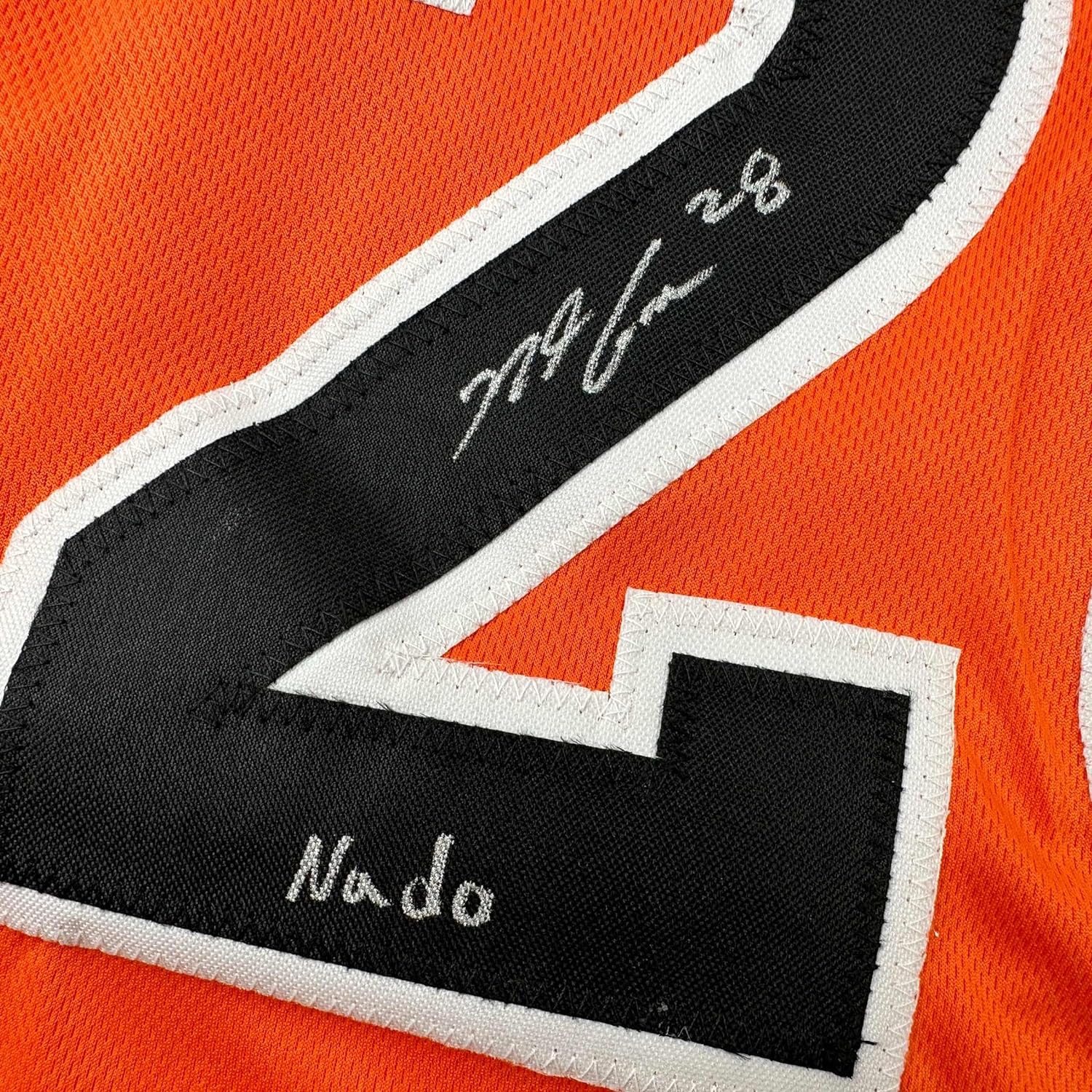 Framed Autographed/Signed Nolan Arenado 35x39 2017 All-Star Game Orange Baseball Jersey JSA COA