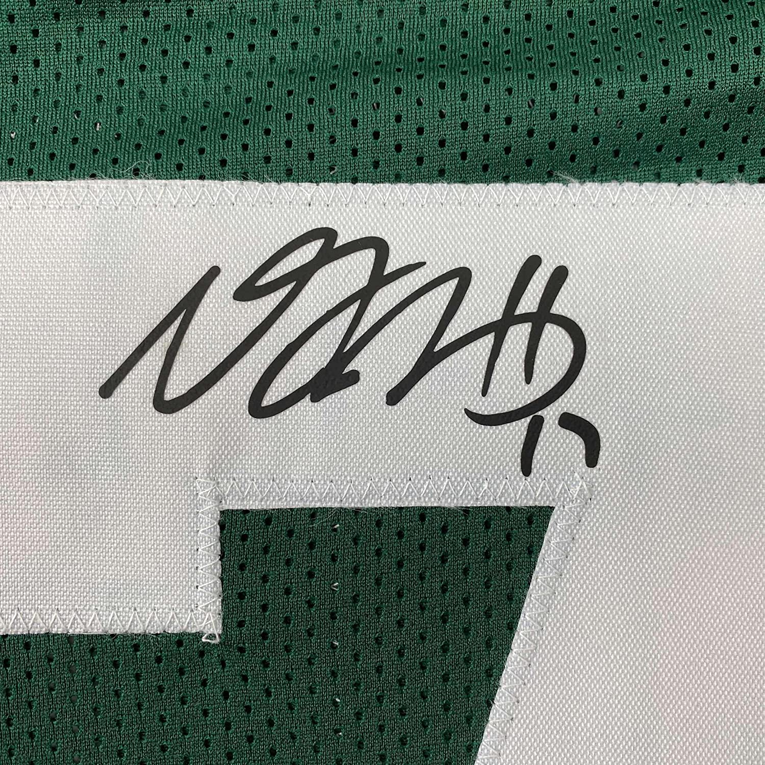 Framed Facsimile Autographed Davante Adams Green Bay 35x39 Green Reprint Laser Auto Football Jersey Size Men's XL