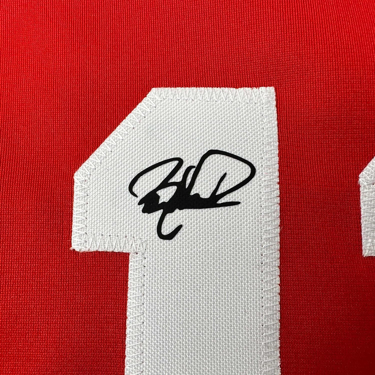 Framed Facsimile Autographed Barry Larkin 35x39 Cincinnati White Reprint Laser Auto Baseball Jersey