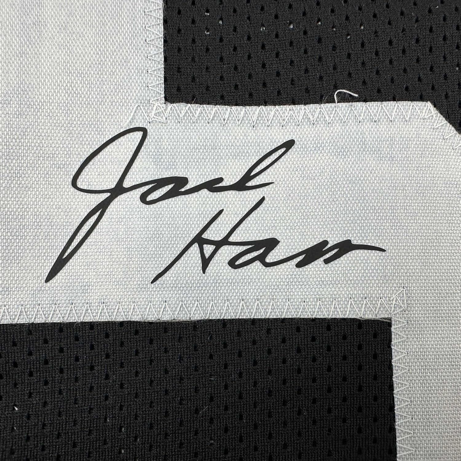 Facsimile Autographed Jack Ham Pittsburgh Black Reprint Laser Auto Football Jersey Size Men's XL