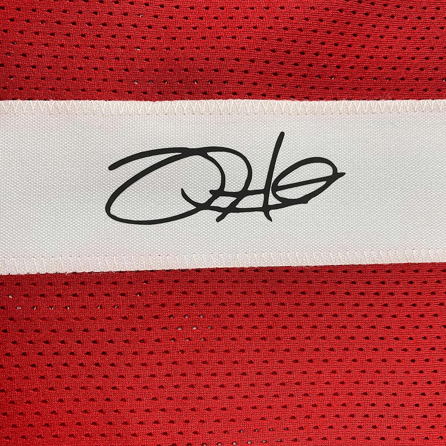 Framed Facsimile Autographed Jalen Hurts 35x39 Oklahoma Red Reprint Laser Auto College Football Jersey