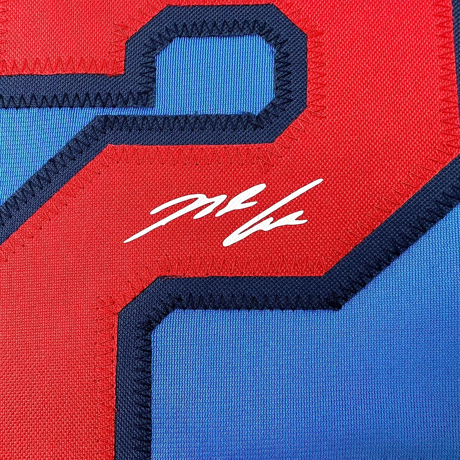 Framed Facsimile Autographed Nolan Arenado 35x39 St. Louis Blue Reprint Laser Auto Baseball Jersey