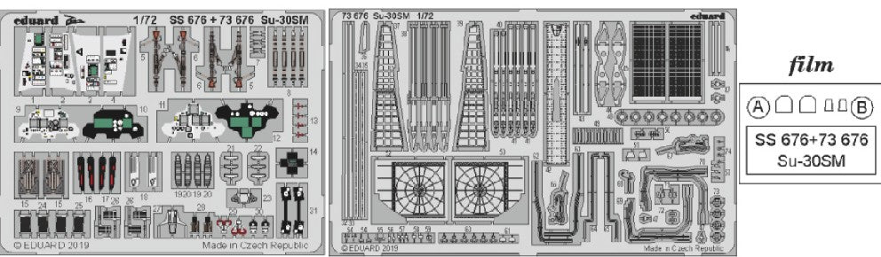 Eduard 73676 1/72 Aircraft- Su30SM for ZVE (Painted)