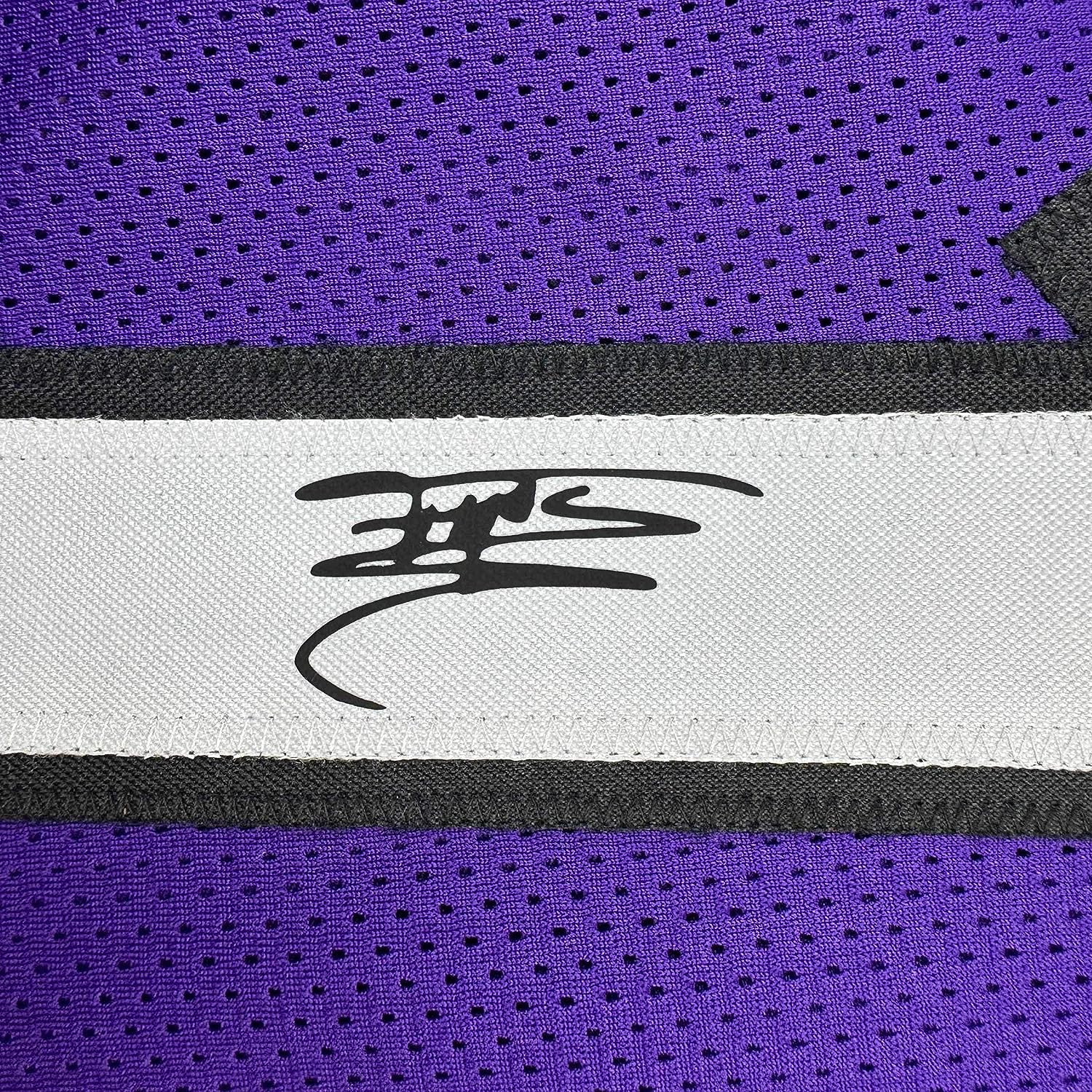 Framed Facsimile Autographed Tracy McGrady 35x39 Toronto Purple Reprint Laser Auto Basketball Jersey