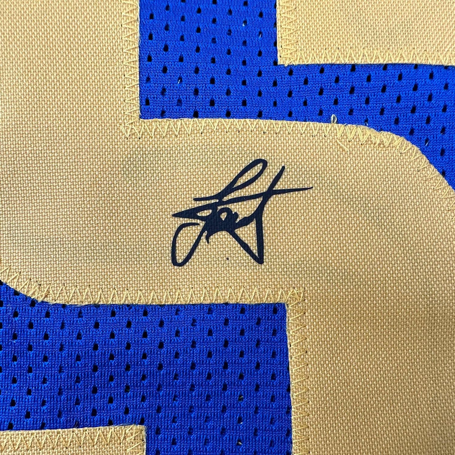 Framed Facsimile Autographed Nikola Jokic 35x39 Denver Royal Blue Reprint Laser Auto Basketball Jersey