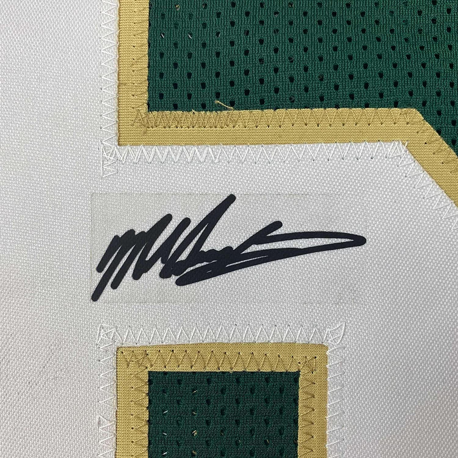 Framed Facsimile Autographed Mike Singletary 35x39 Baylor Green Reprint Laser Auto College Football Jersey Size Men's XL