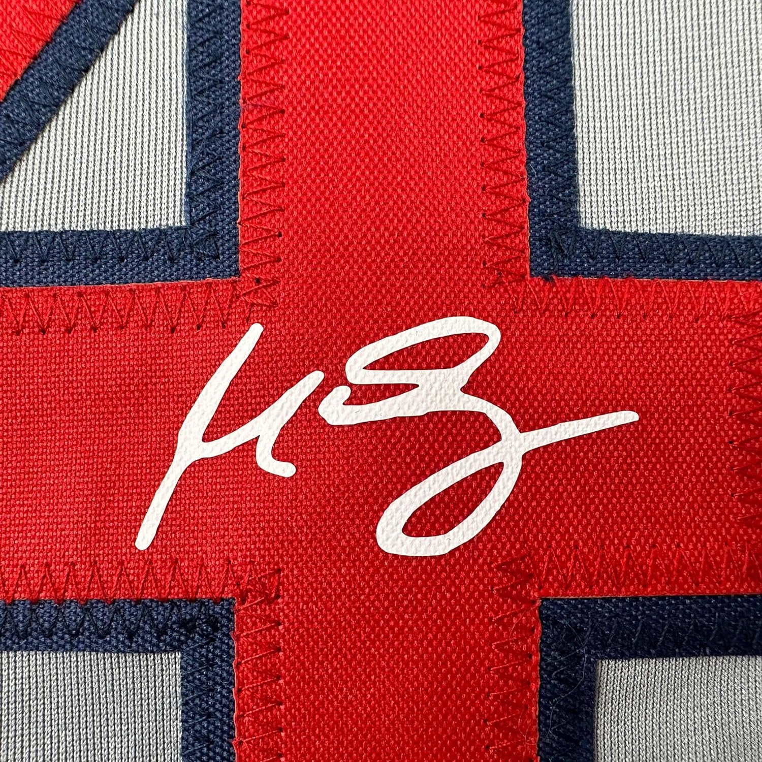 Framed Facsimile Autographed Manny Ramirez 35x39 Boston Grey Reprint Laser Auto Baseball Jersey