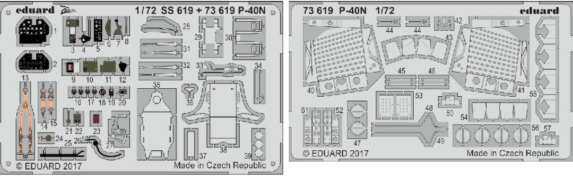 Eduard 73619 1/72 Aircraft- P40N for SHY (Painted)