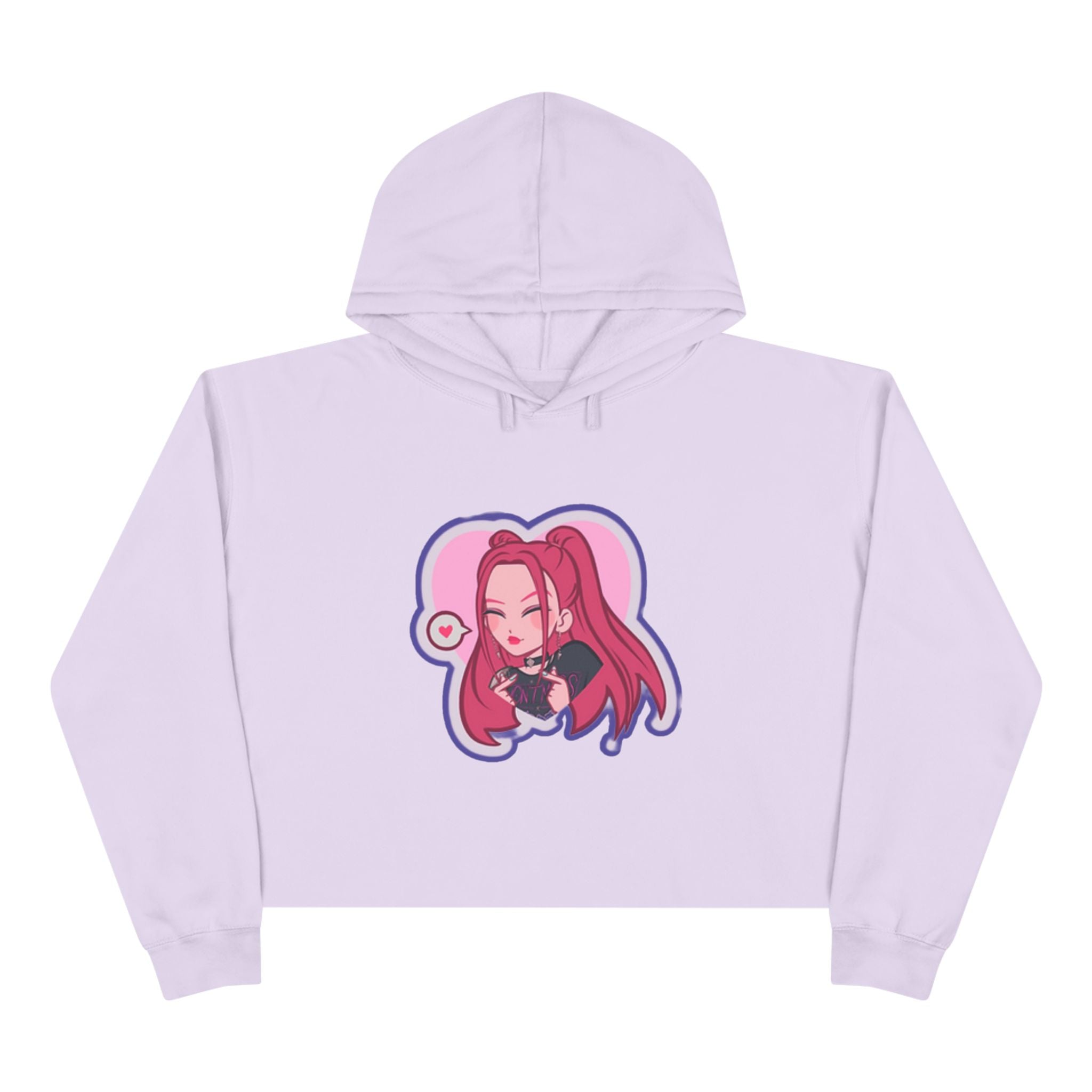 Idol style 3 Crop Hoodie, Stylish Anime Apparel, Cute Hooded Sweatshirt, Streetwear Crop Top, Trendy Women's Fashion Top