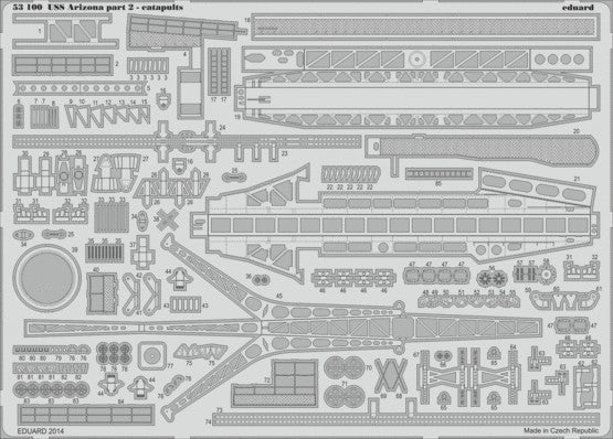 Eduard 53100 1/200 Ship- USS Arizona Catapults Pt.2 for TSM