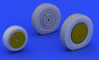 Eduard 648203 1/48 Aircraft- P39 Wheels Late for EDU (Photo-Etch & Resin)