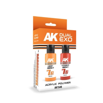 AK Interactive 1549 Dual Exo: Light Brown & Asteroid Brown Acrylic Paint Set 60m
