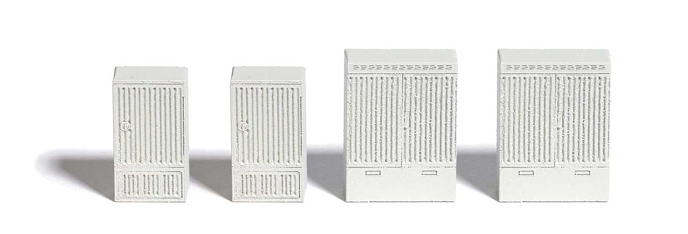 Busch 7772 HO Scale Electrical Cable Cabinets -- pkg(4)