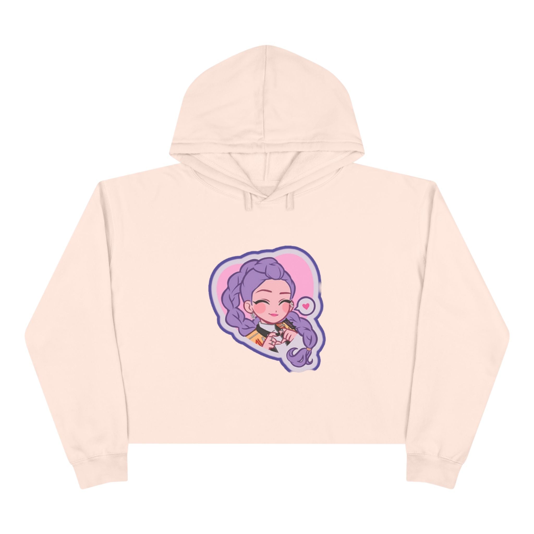 Idol style 2 Crop Hoodie | Cute Cartoon Design, Stylish Streetwear, Perfect for Gifts, Cosplay, and Fall Fashion