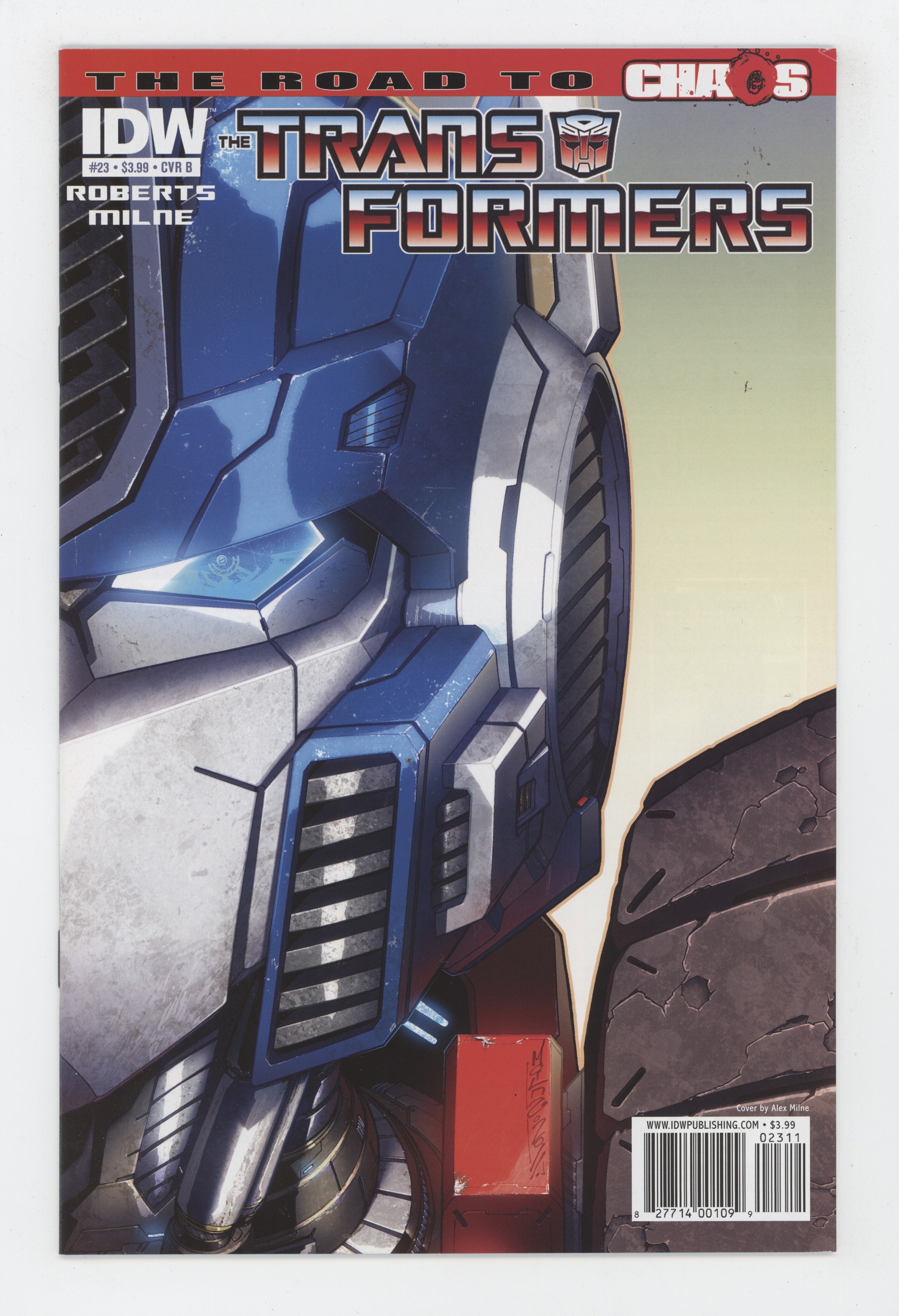 Transformers 23 B IDW 2011 Alex Milne Optimus Prime Connecting Variant