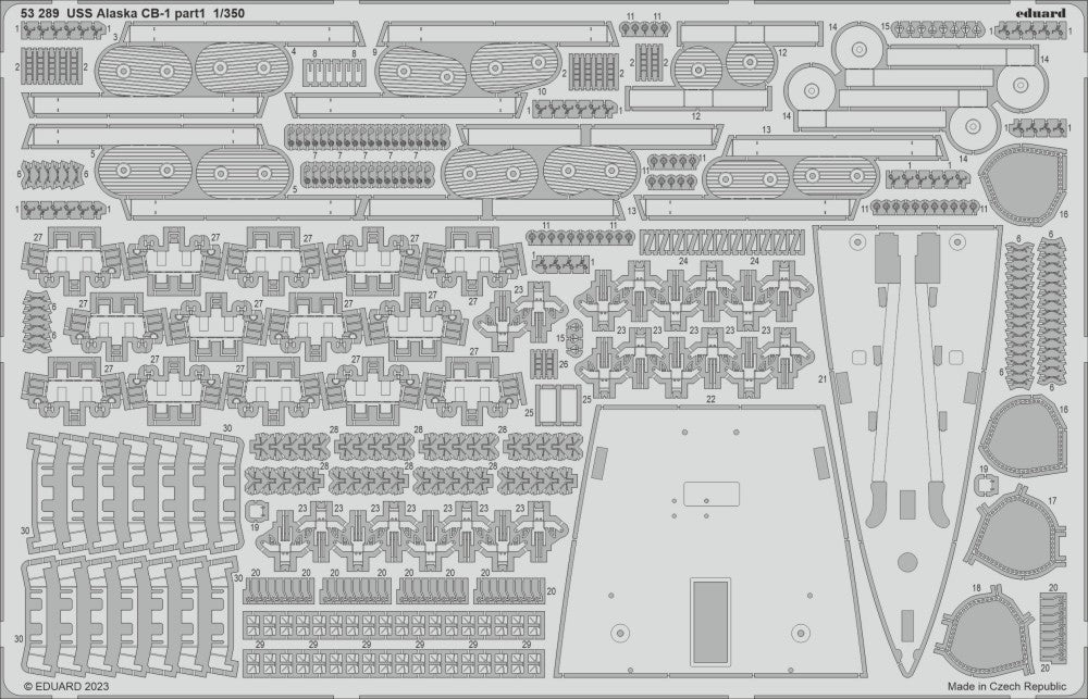 Eduard 53289 1/350 Ship- USS Alaska CB1 Part 1 for HBO