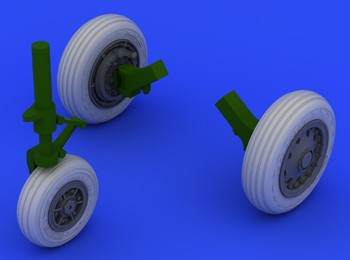 Eduard 632045 1/32 Aircraft- F104 Undercarriage Wheels Early for ITA (Resin) (D)