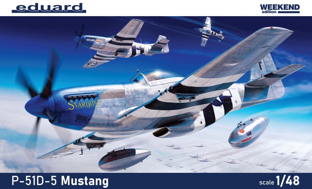 Eduard 84172 1/48 WWII P51D5 Mustang USAAF Fighter (Wkd Edition Plastic Kit)