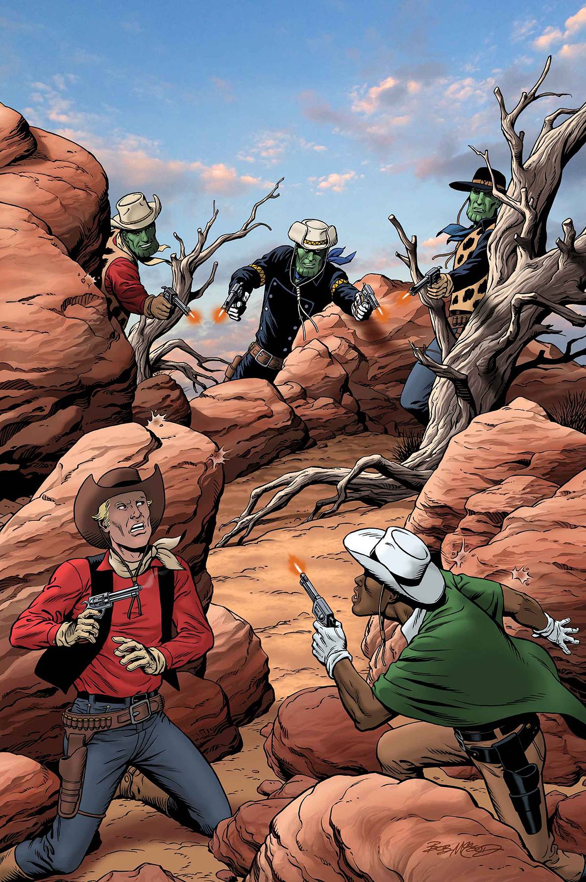 GUNHAWKS #1 C Marvel Bob McLeod SKRULLS Variant (02/06/2019)