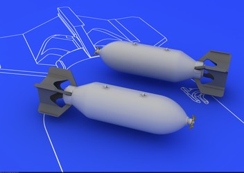 Eduard 648081 1/48 Aircraft- US 500lb Bombs (Photo-Etch & Resin)