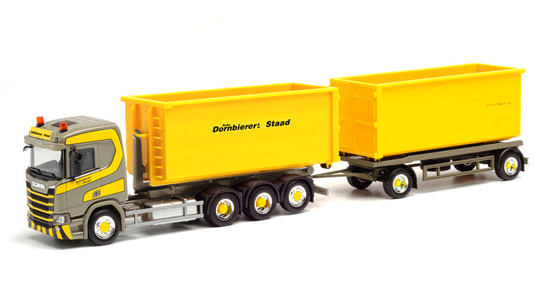 Herpa 312660 1/87 Scale Dornbierer - Scania Cr Hd 4-Axle Swap Trailer