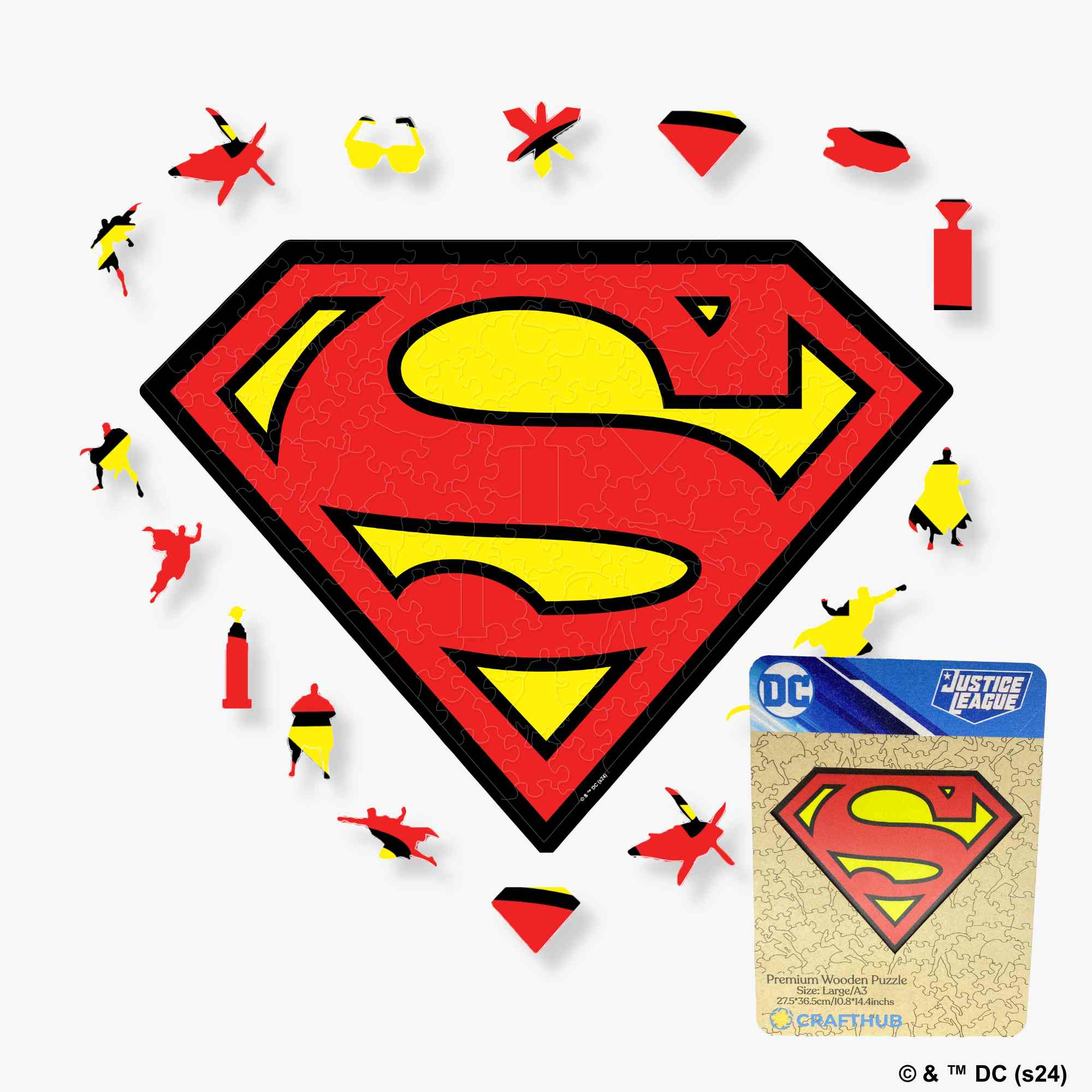 Superman Logo Wooden Jigsaw Puzzle