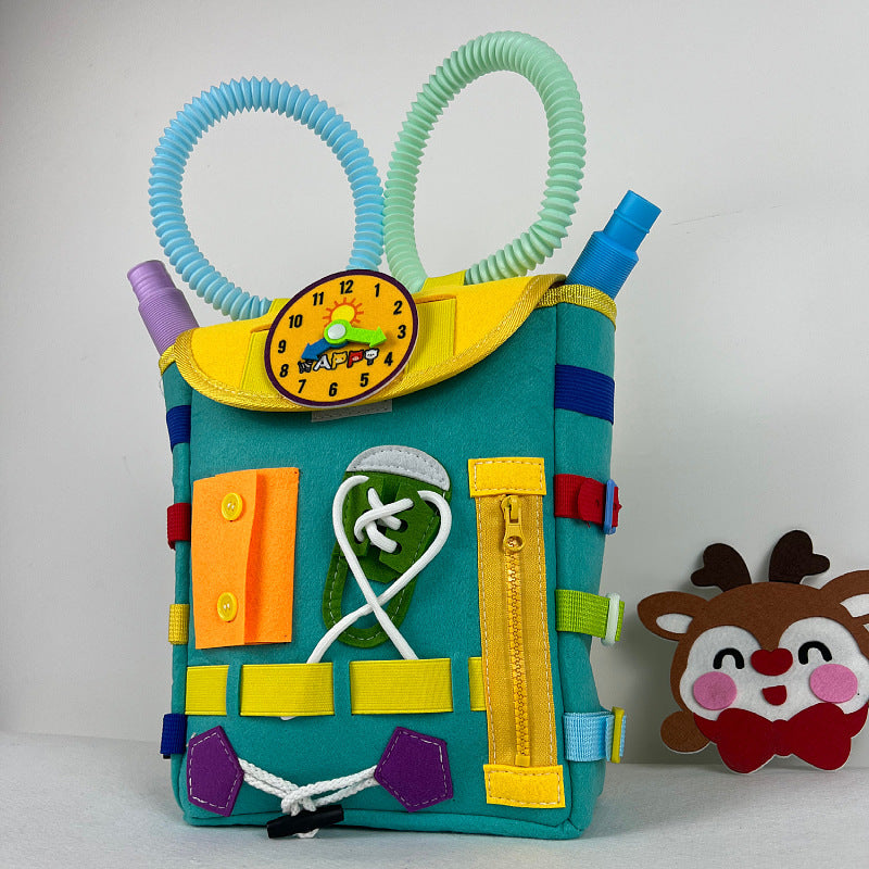 Toddler Busy Board Backpack – Educational Activity Toy
