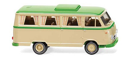 Wiking 27044 HO Scale 957-1961 Borgward B611 Passenger Van-Camper - Assembled -- Ivory, Green